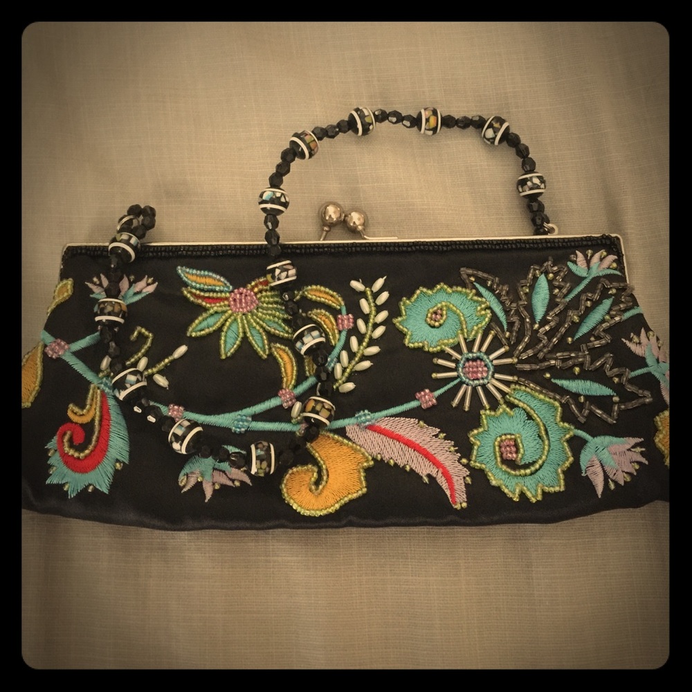 SOLD!Super cute Chateau sequin/beaded clutch purse